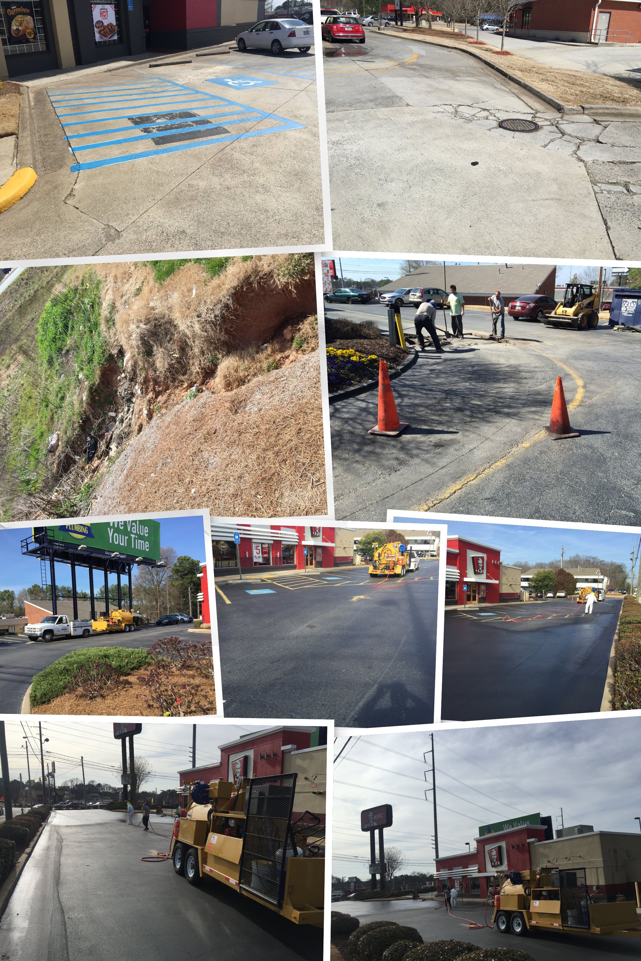 KFC commercial parking lot project documentation by J. Worden and Sons