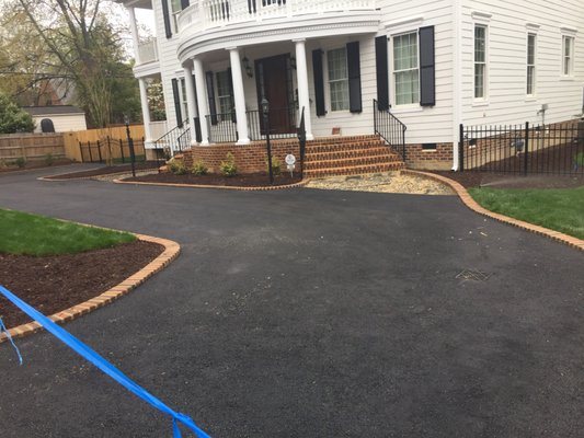 Asphalt + Brick Paver Edging — Richmond